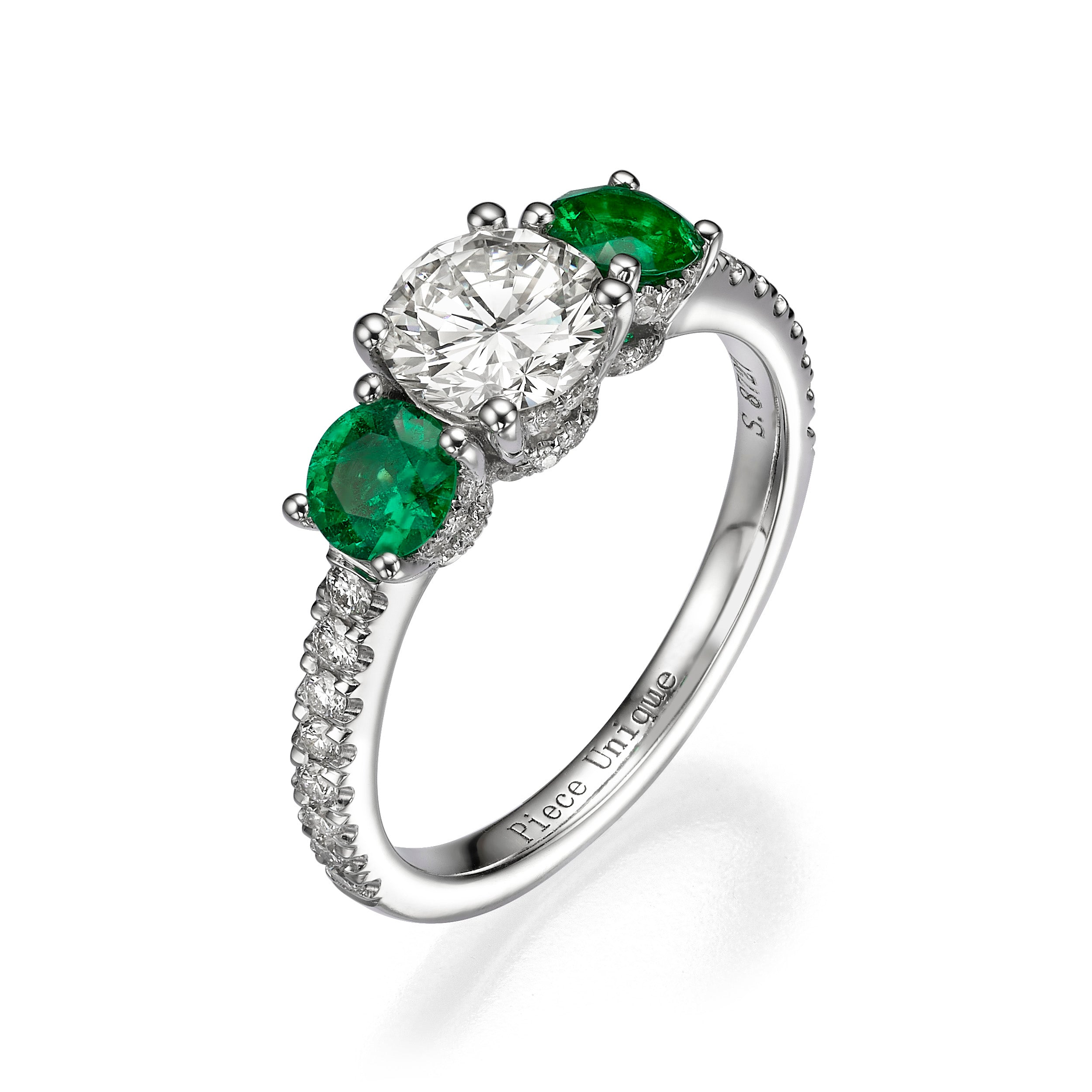 טבעת אזמרגד ויהלום GreenPassion