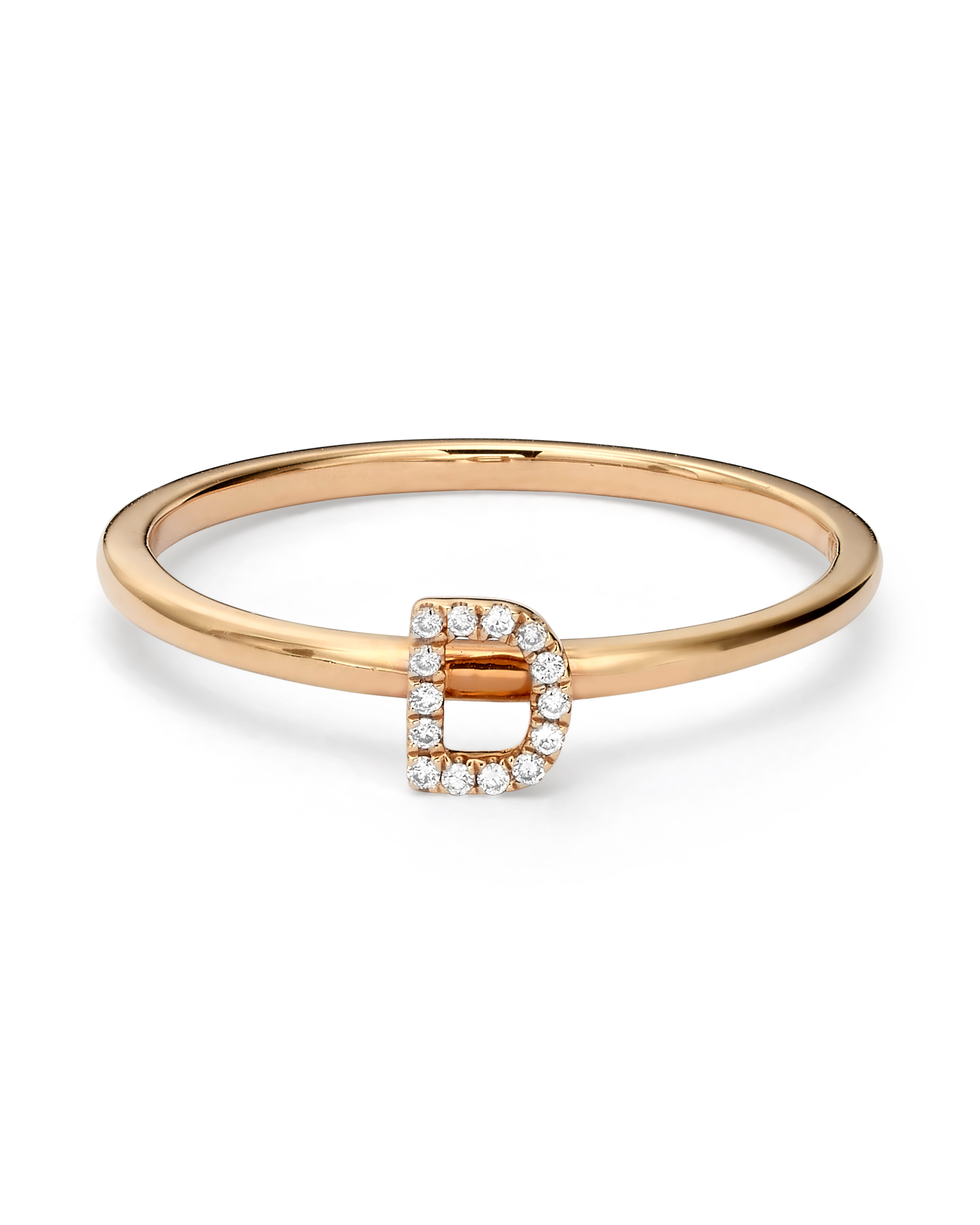 טבעת Initials Diamond & Gold