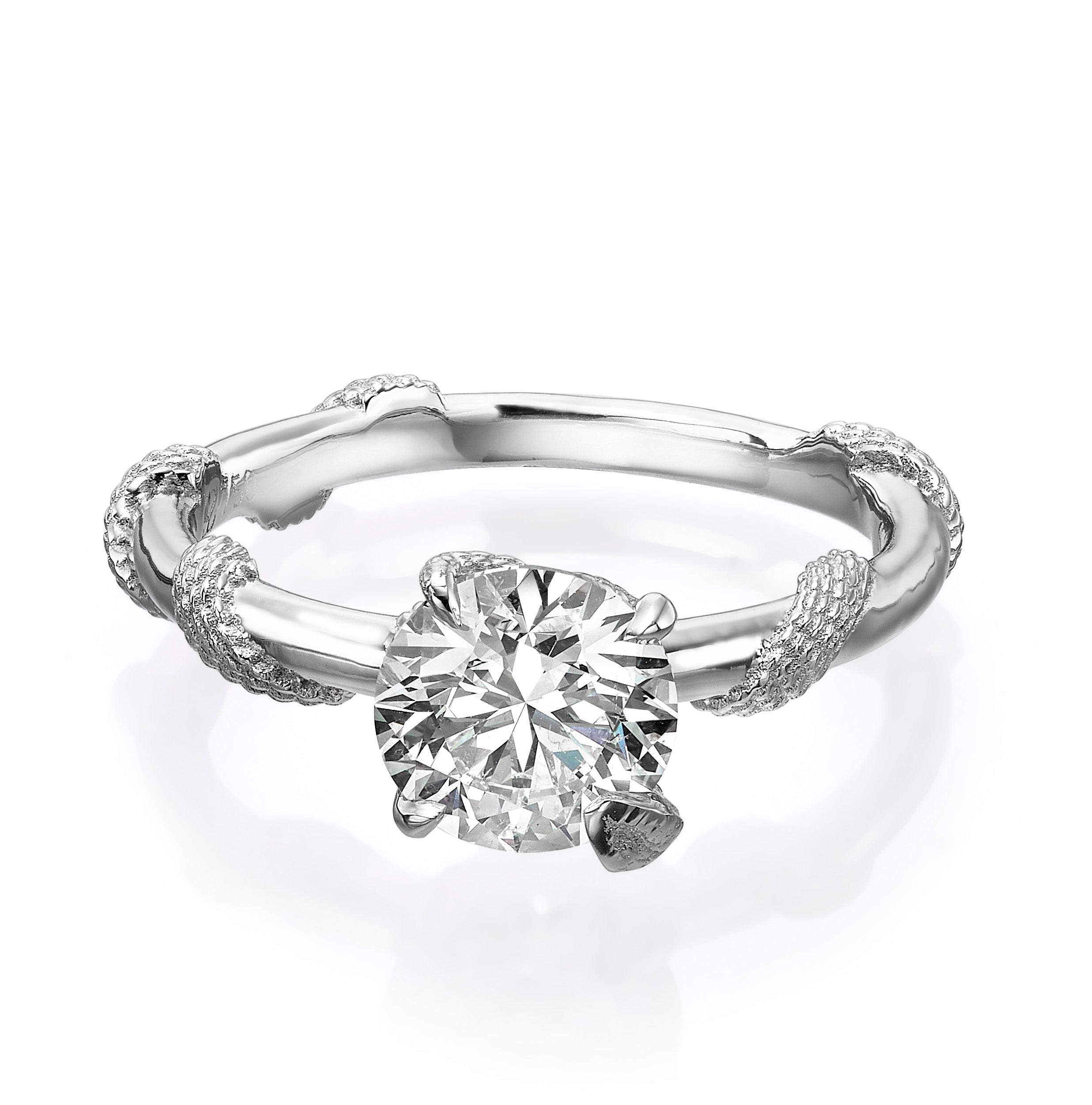 Adam and Eve Solitaire Diamond Ring