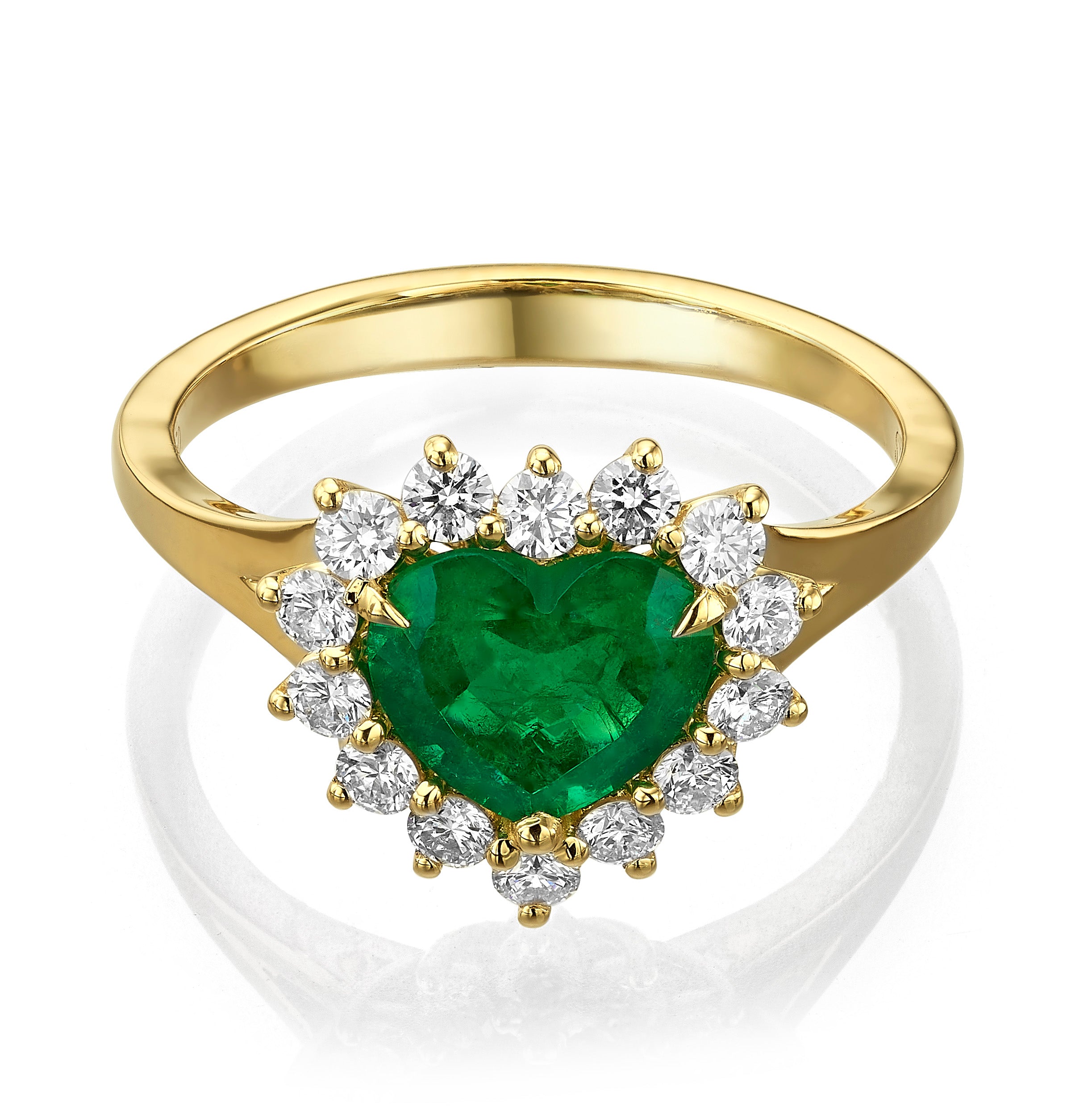 Colors of Love Green Heart-Shaped Ring