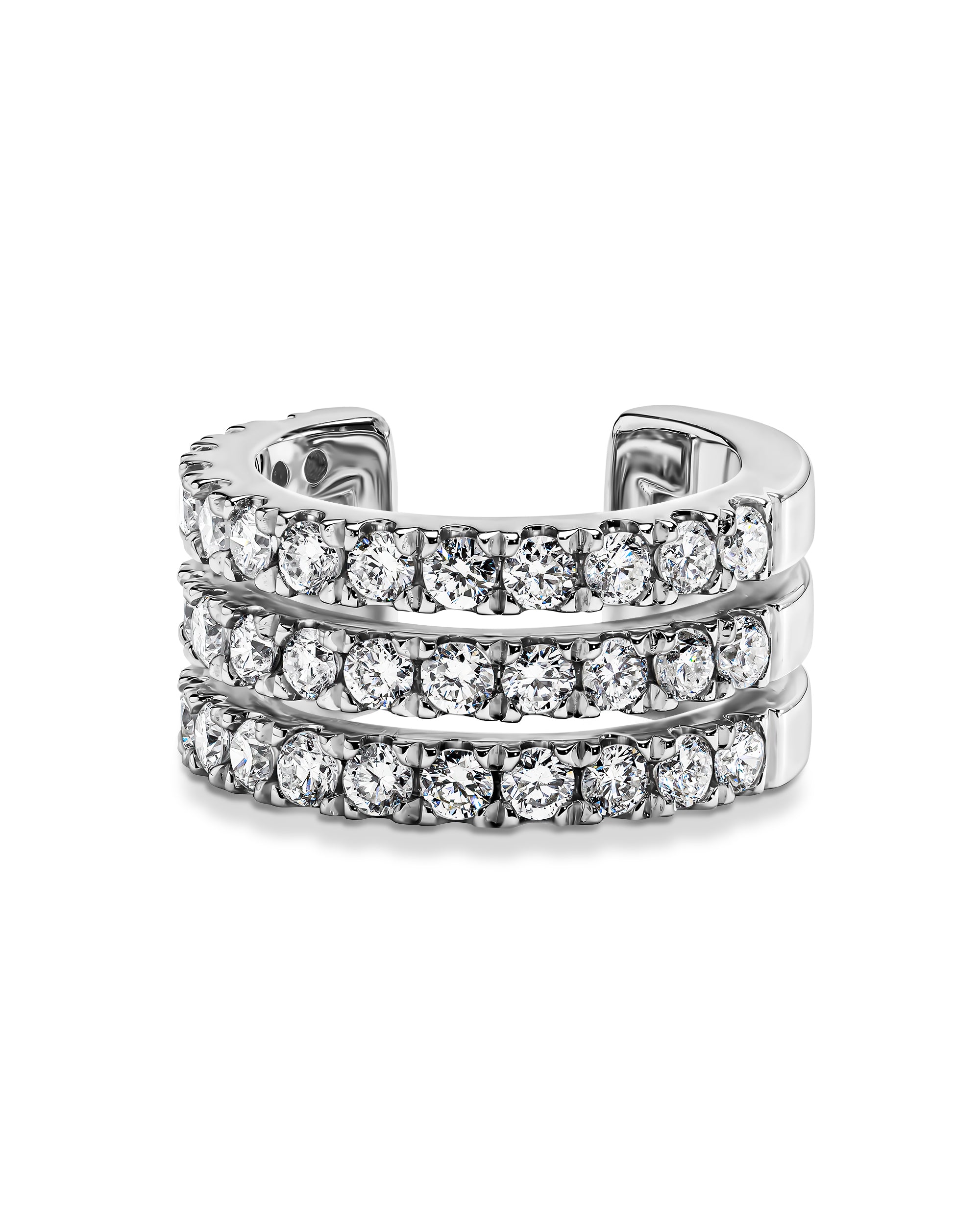 עגילי יהלומים Muse Triple Helix