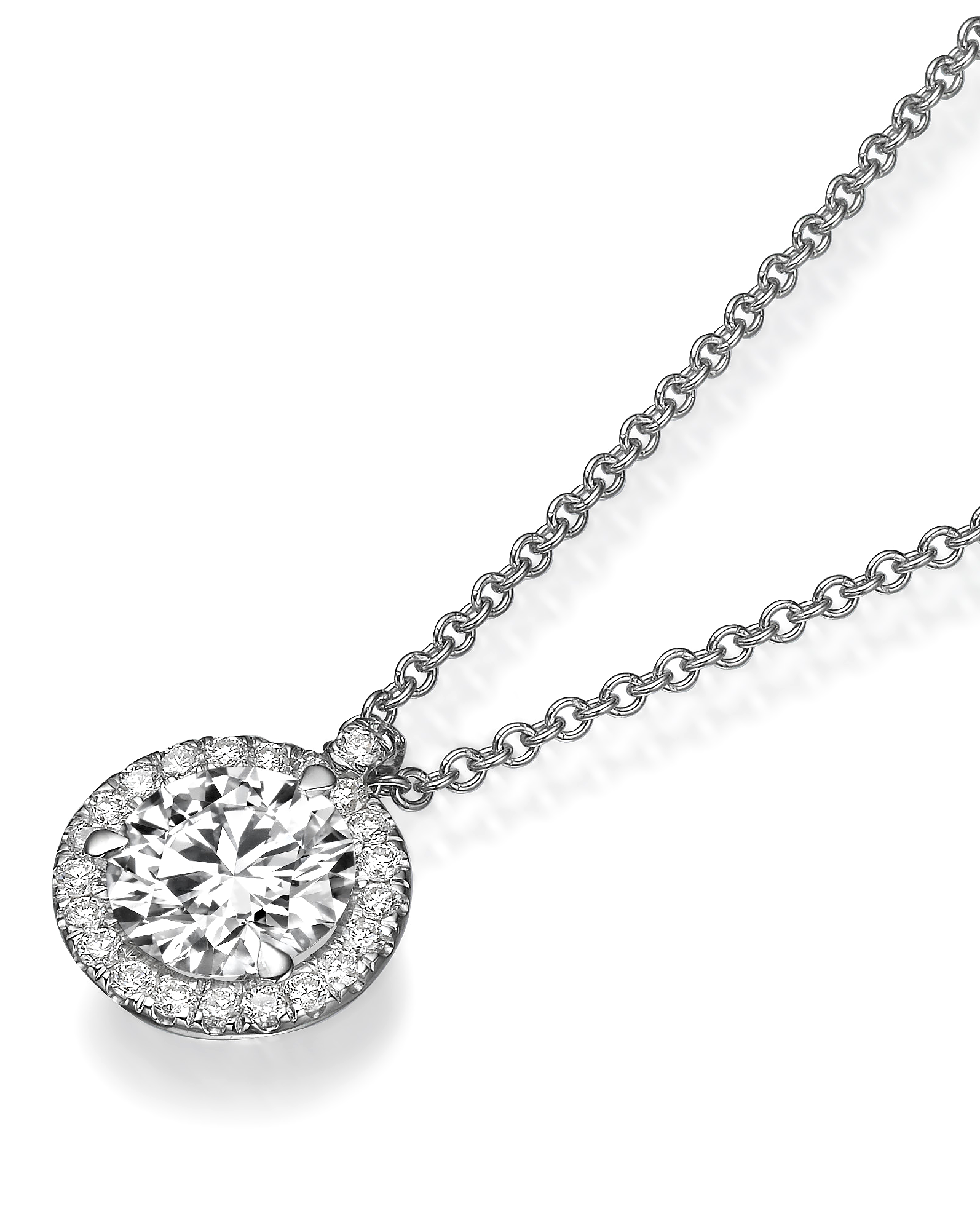 תליון יהלום Halo Stud
