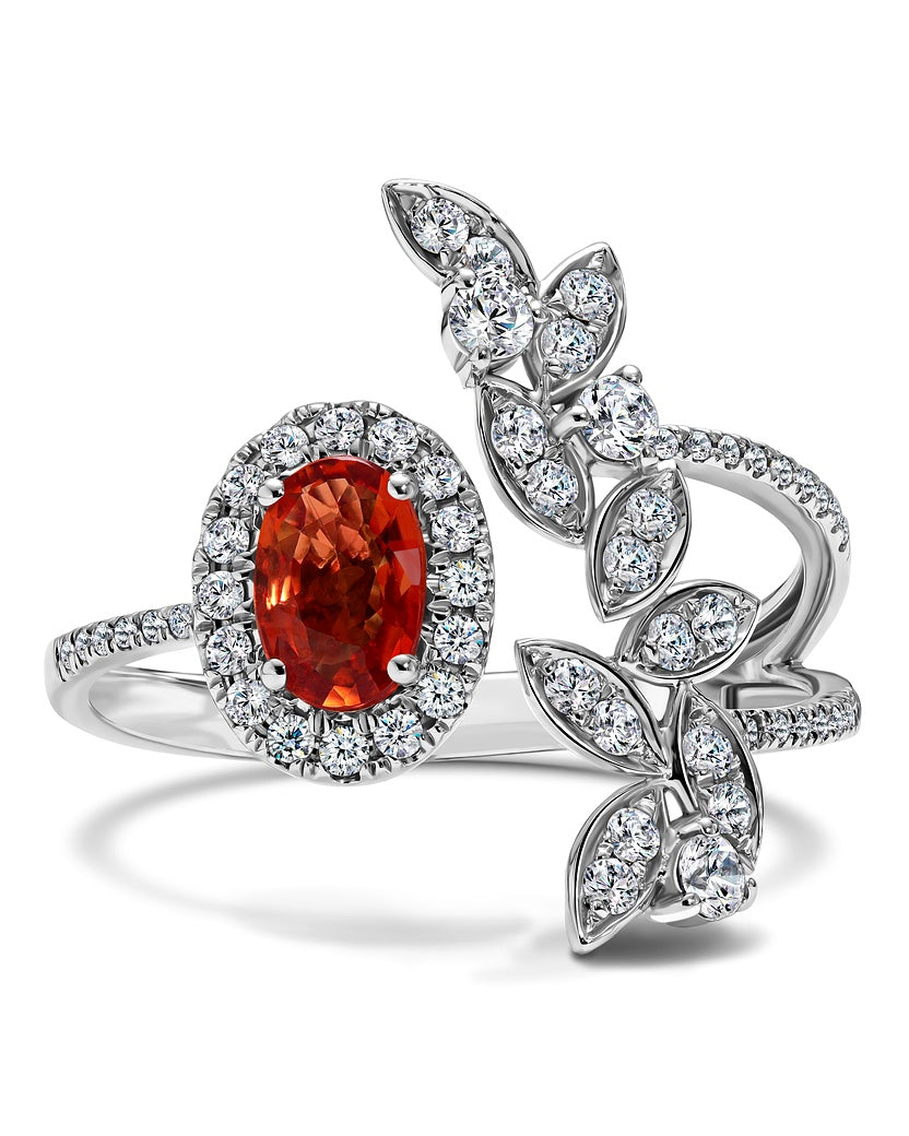 Muse Floral Red Diamond Ring