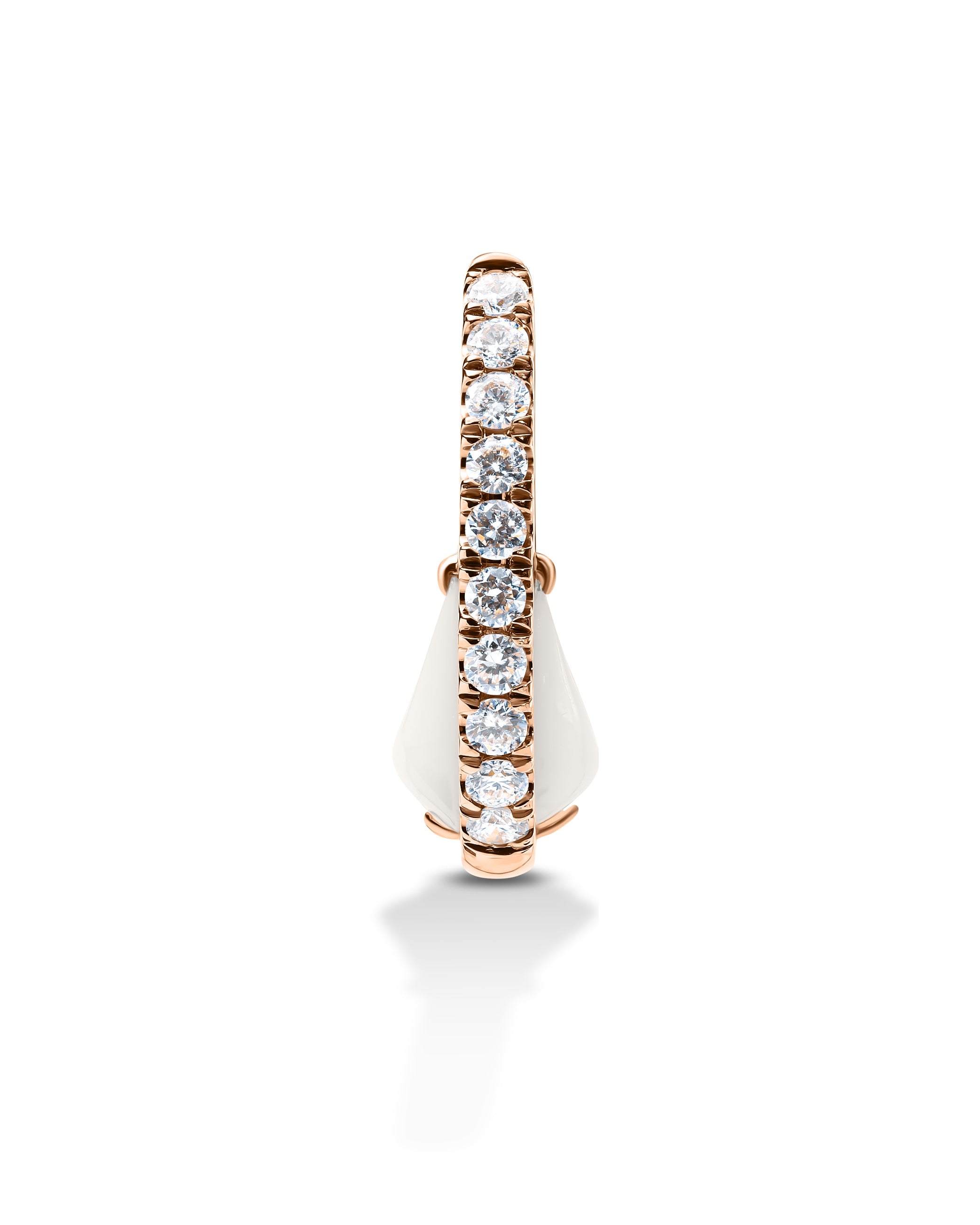White Moon Diamond Earrings