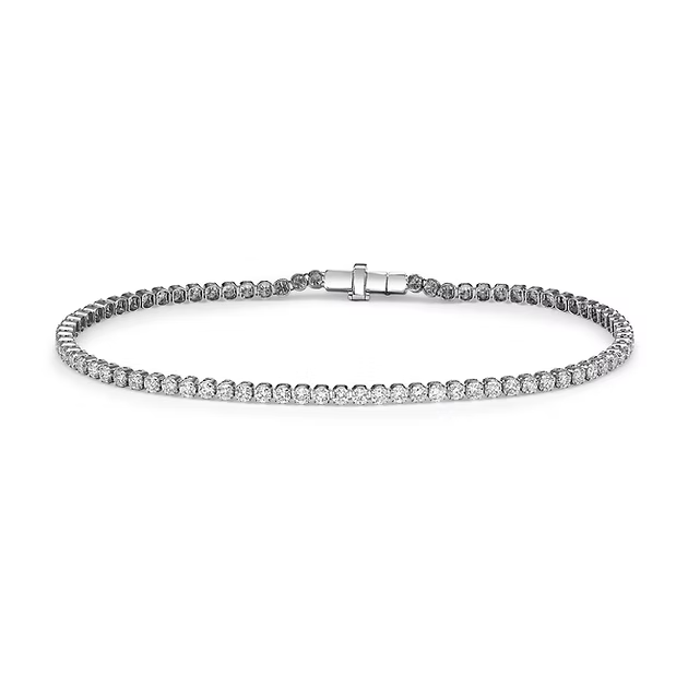 צמיד טניס יהלומים דק SweetLove Diamond White Gold