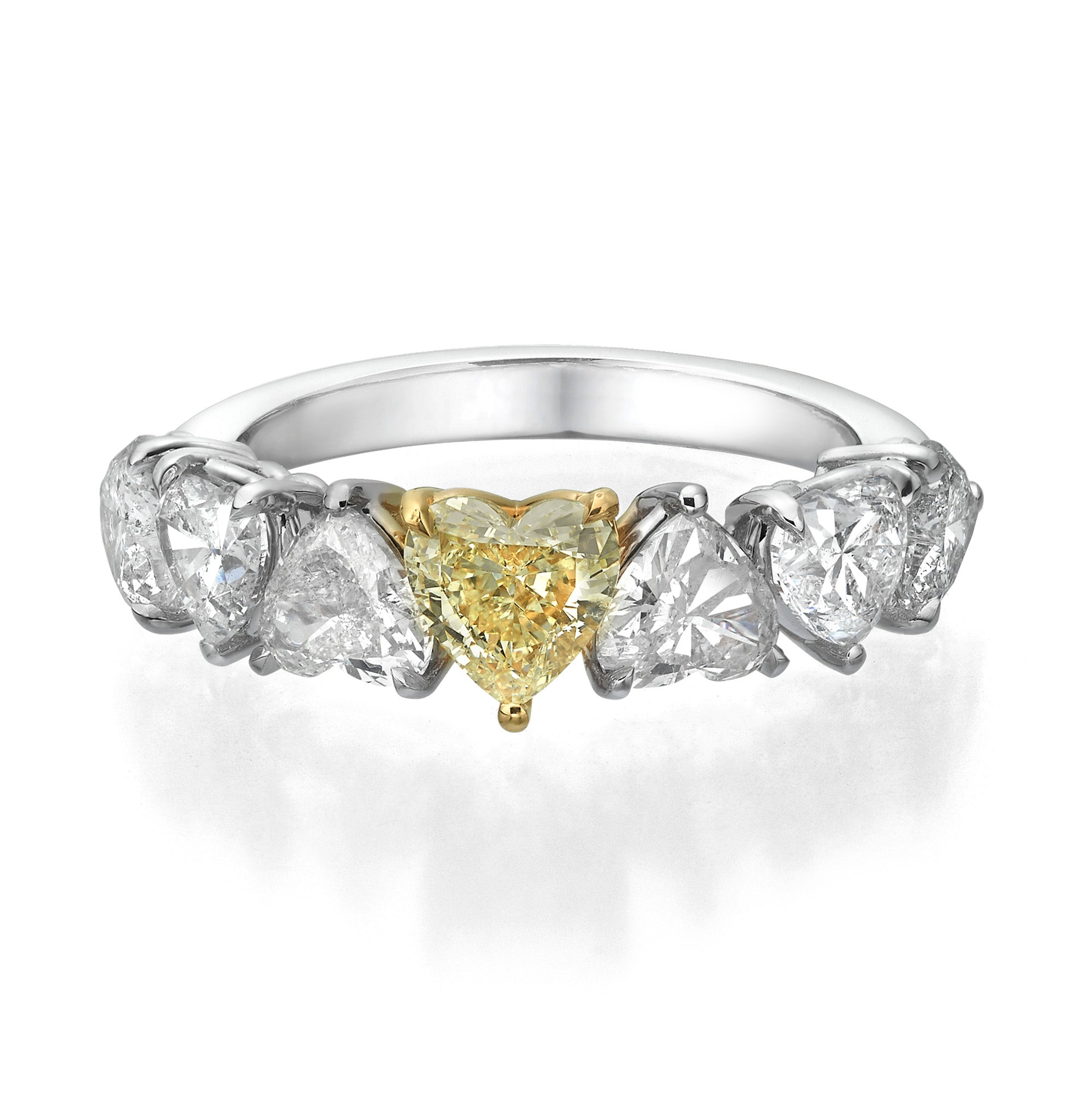 Colors of Love Heart shaped Diamond Ring