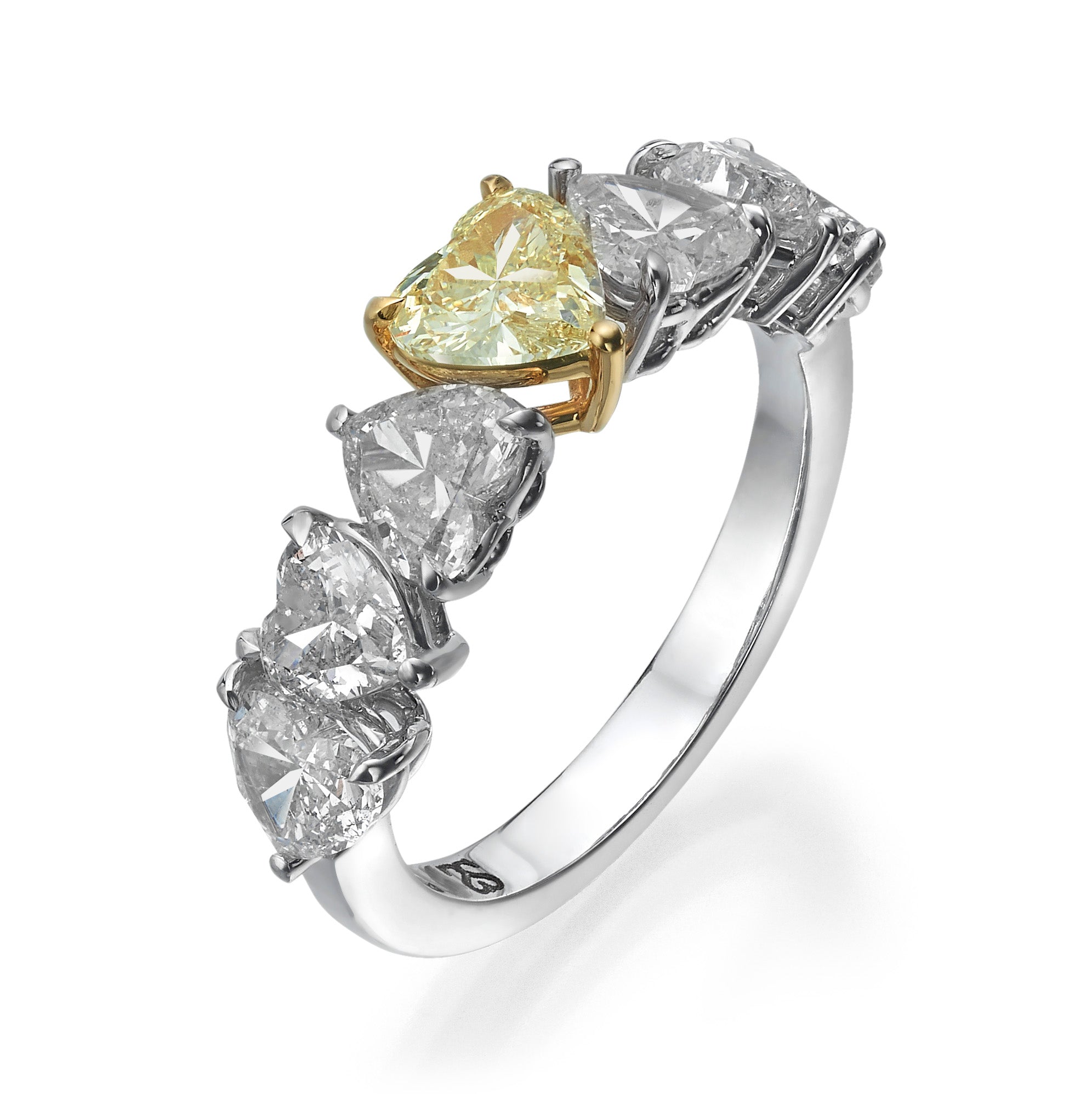 Colors of Love Heart shaped Diamond Ring
