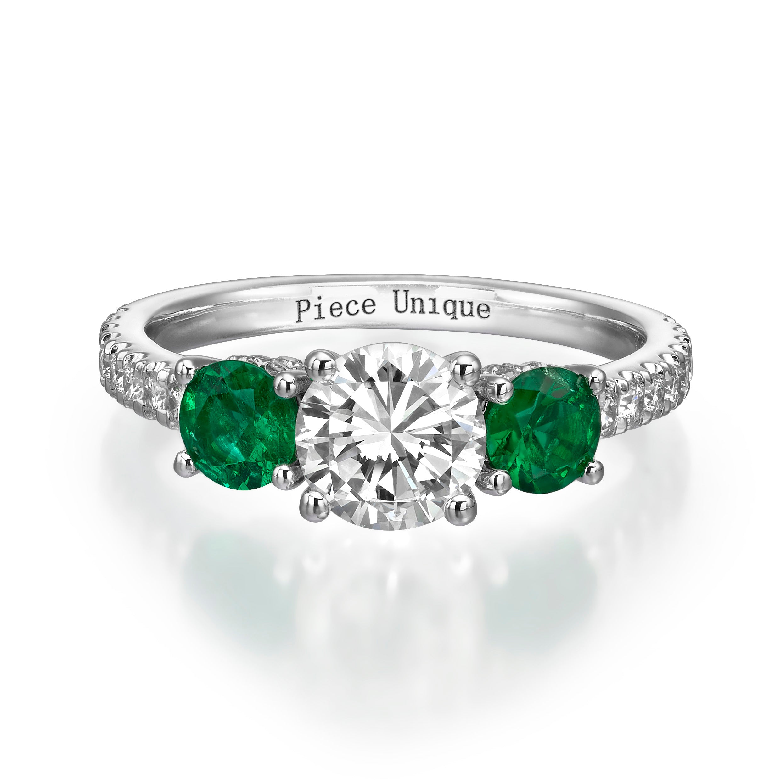 טבעת אזמרגד ויהלום GreenPassion