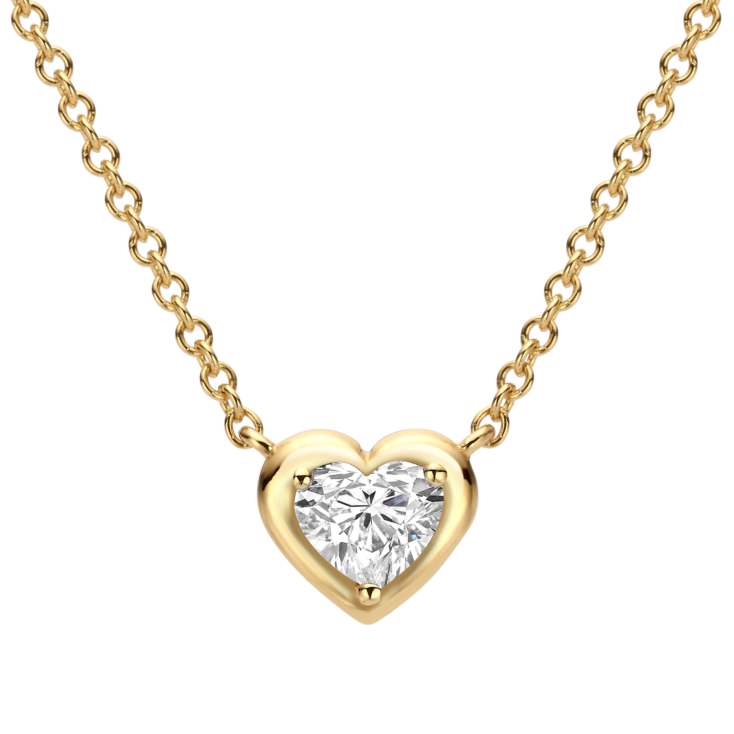 Love Heart-shaped Diamond Pendant
