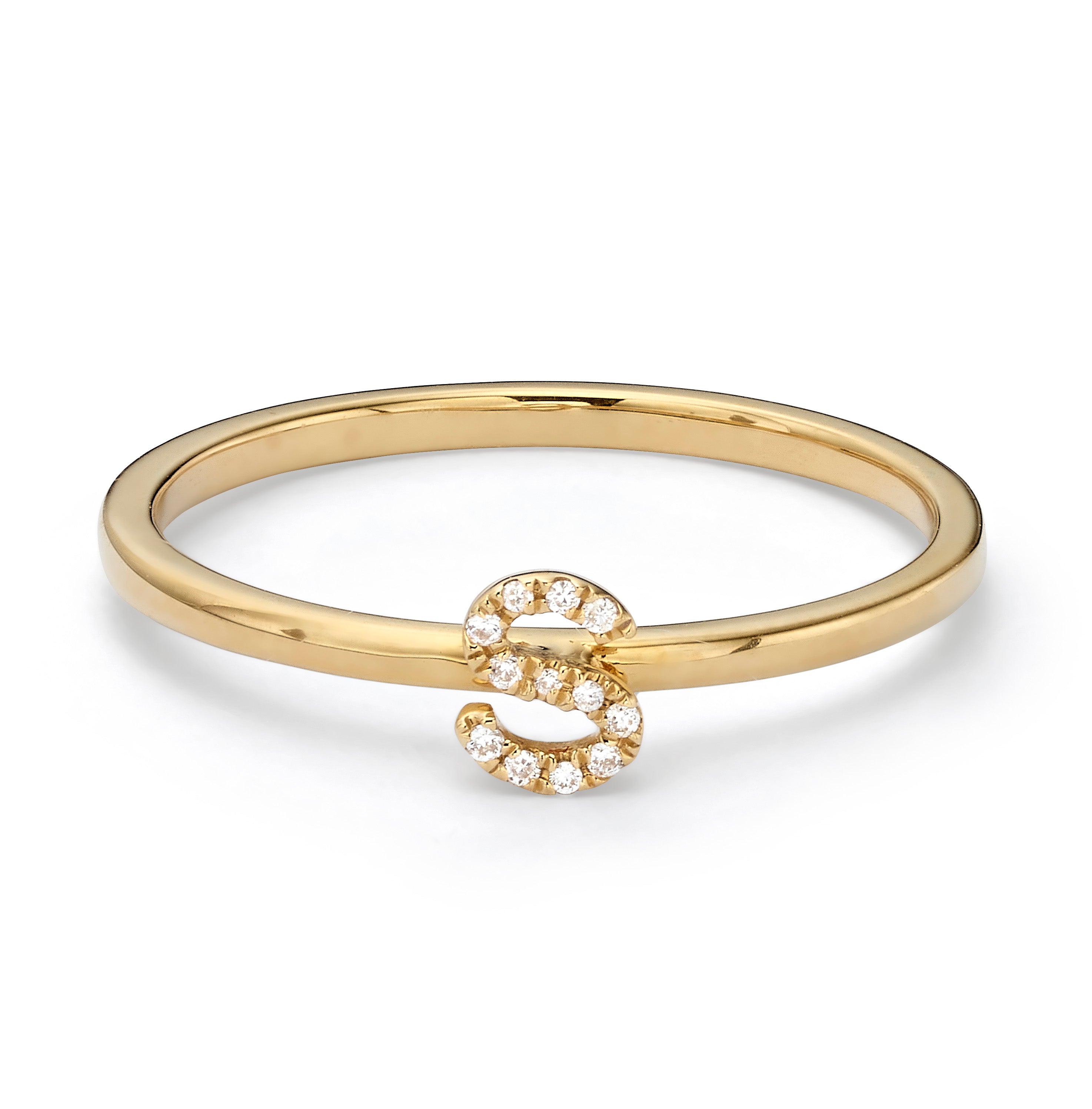 Initials Diamond & Gold Ring
