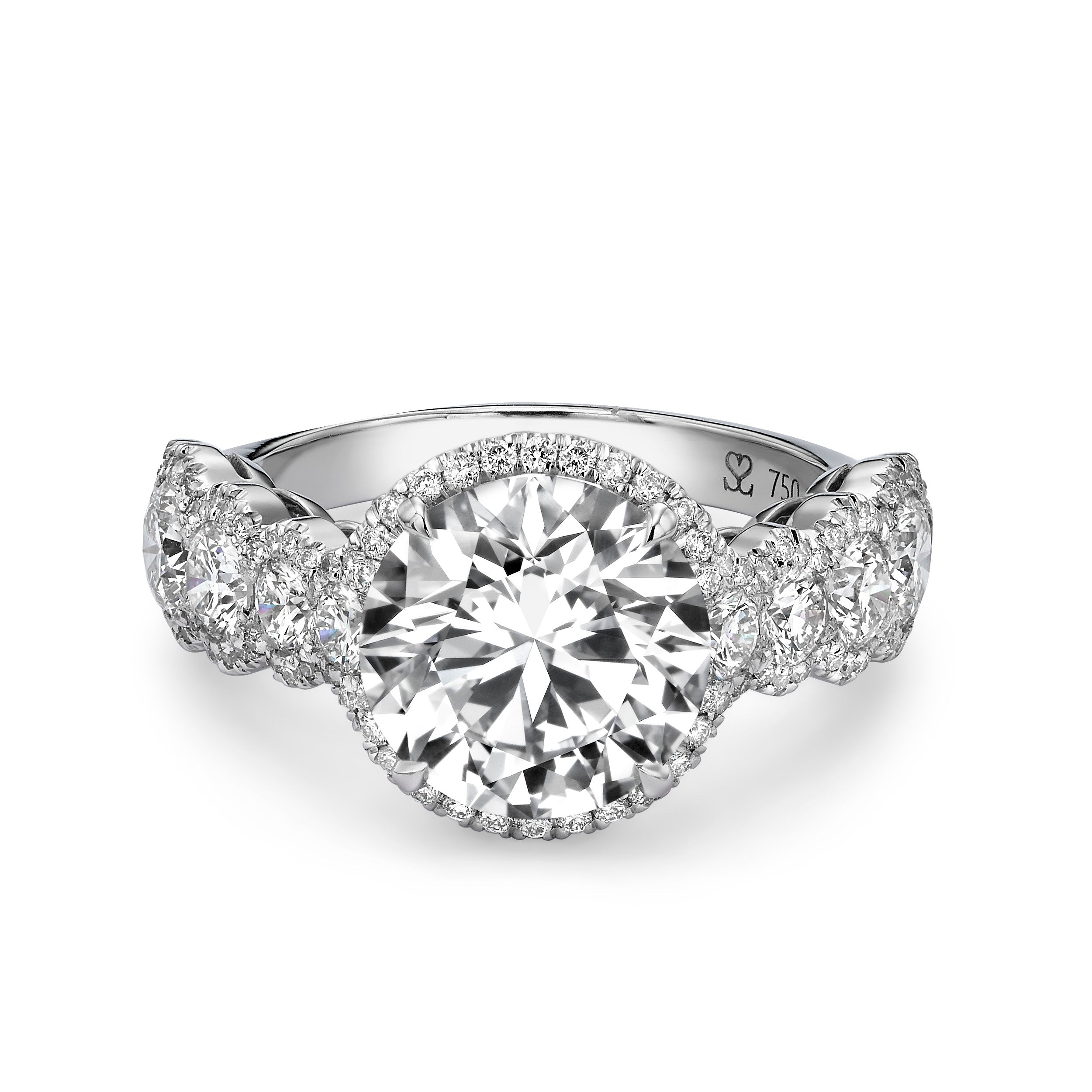 טבעת אירוסין סוליטר Grand Cailloux Pavé