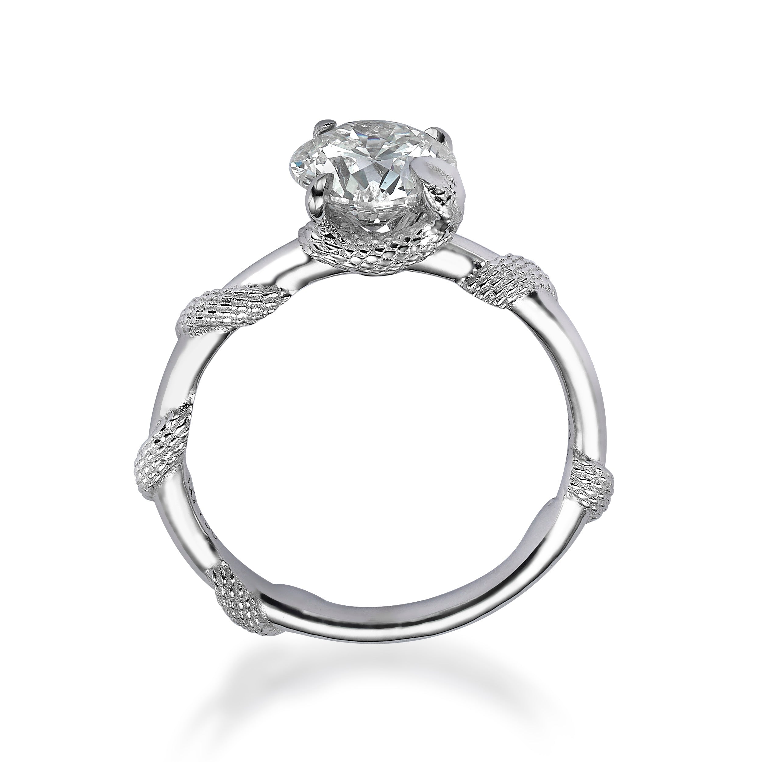 Adam and Eve Solitaire Diamond Ring
