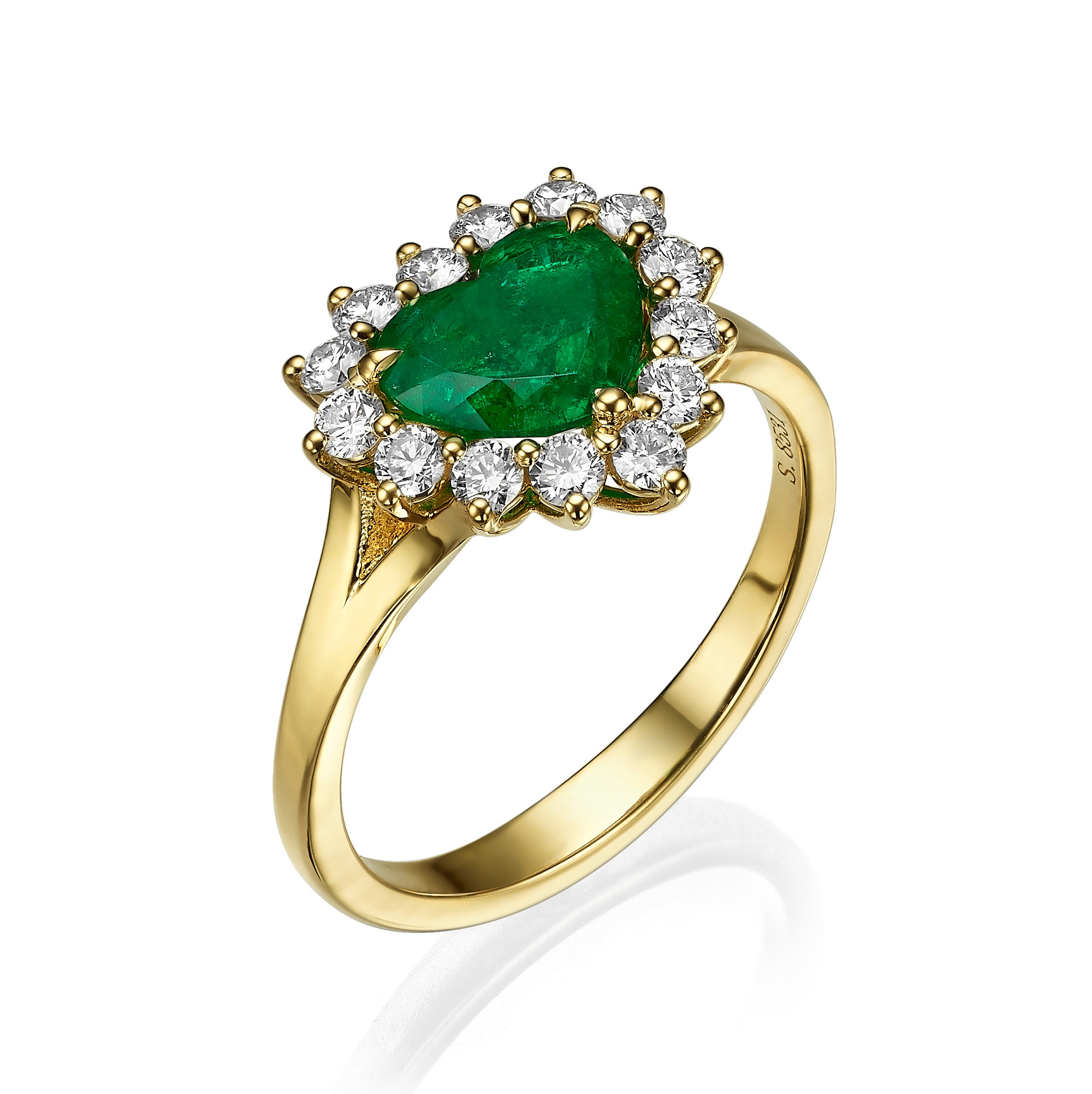 Colors of Love Green Heart-Shaped Ring