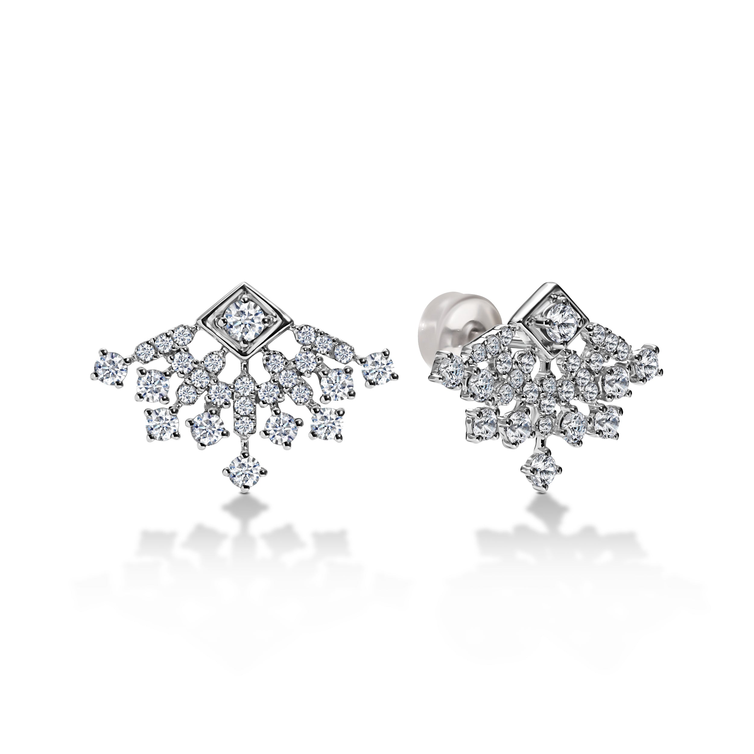 Snowflake Diamond Earrings
