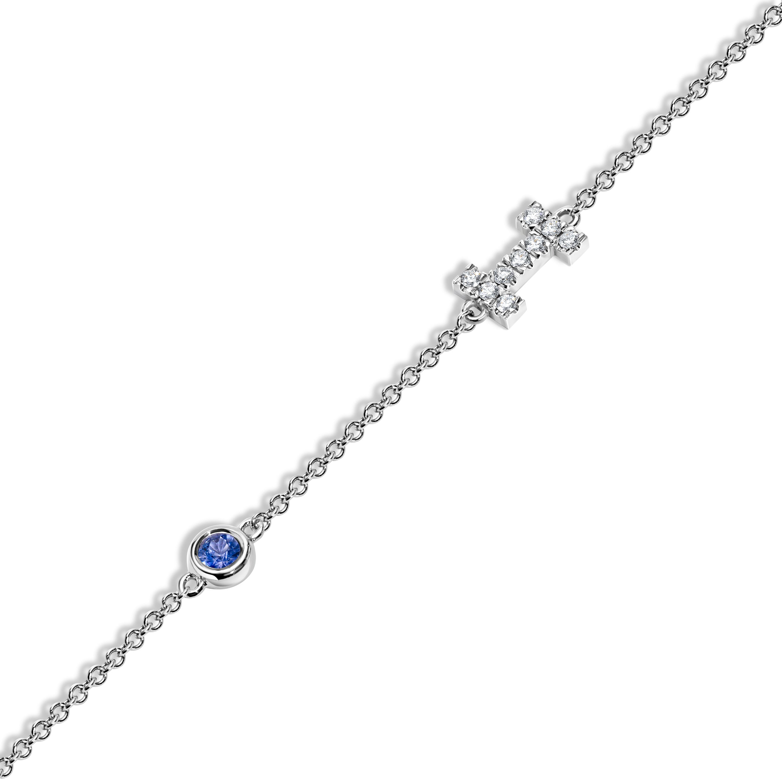 Initials Diamond & Gold Bracelet