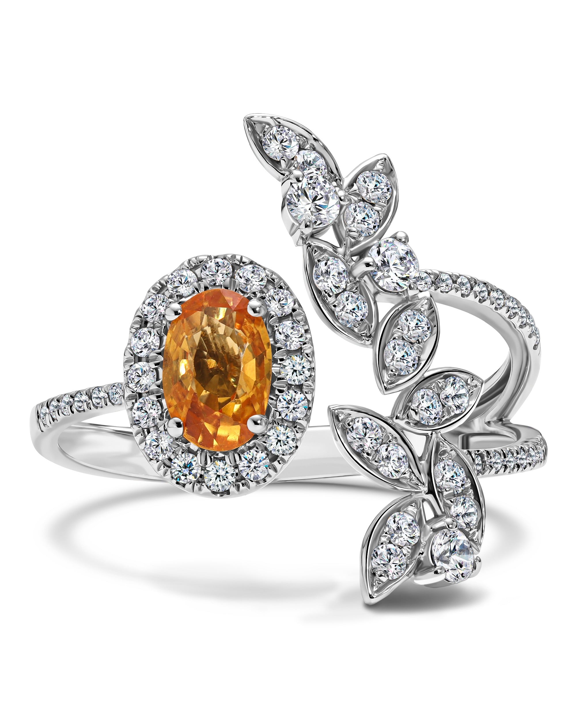 Muse Floral Orange Diamond Ring