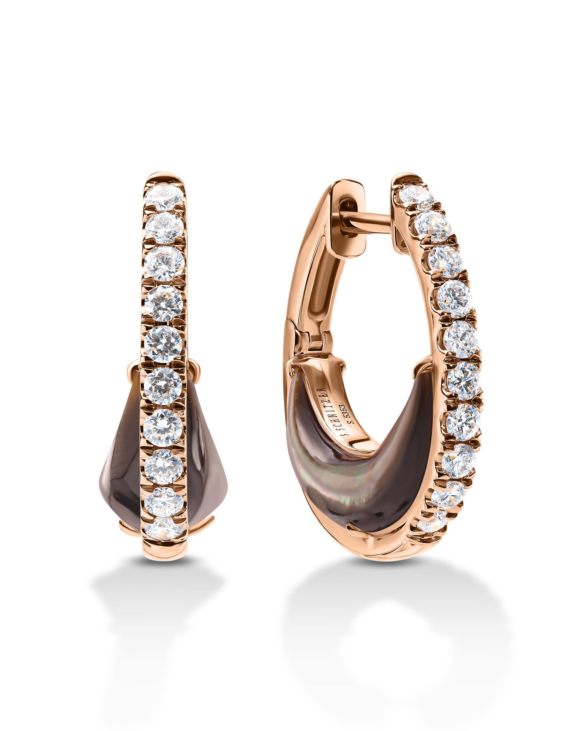 Black Moon Diamond Earrings