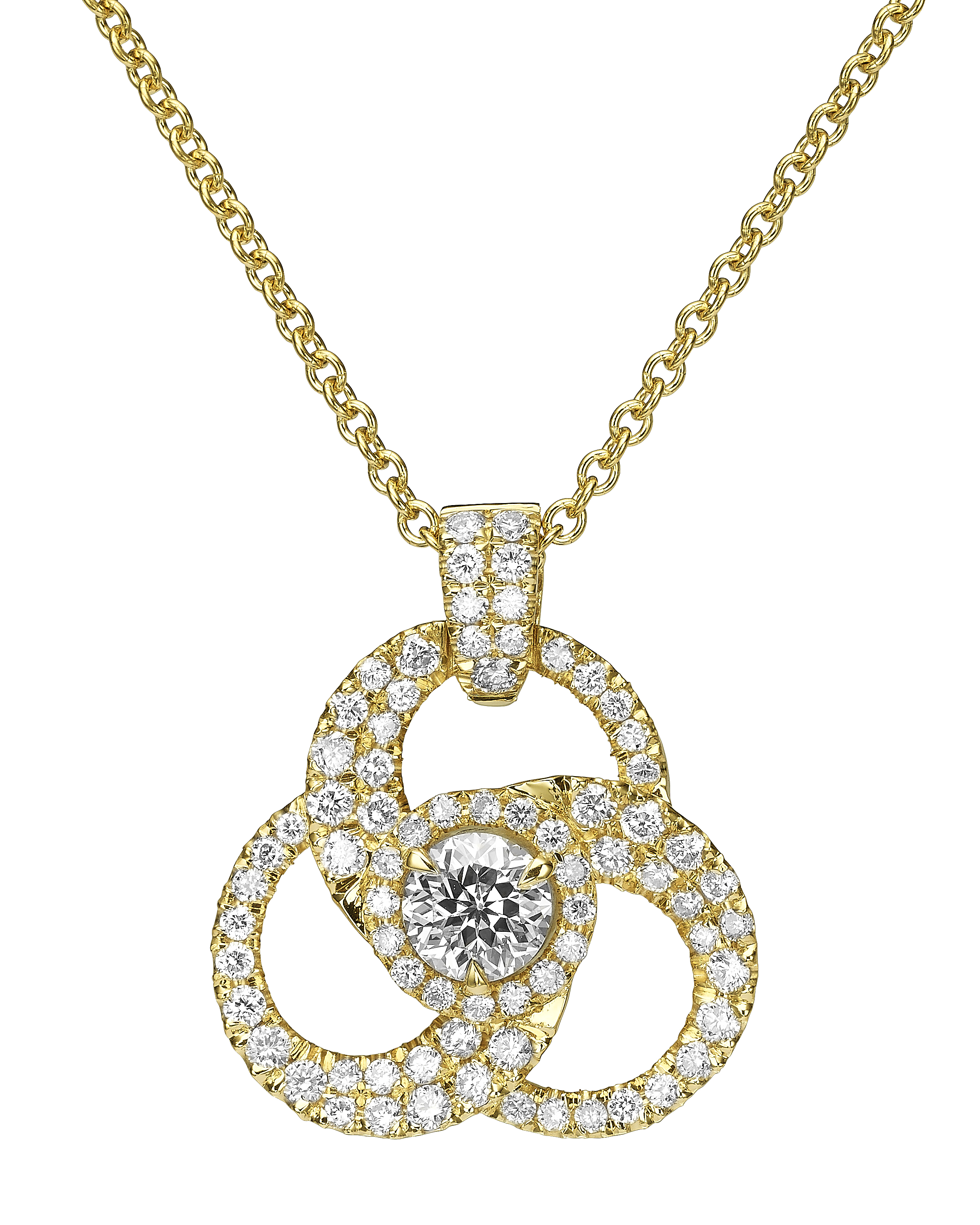 תליון יהלומים Signature Trefoil Knot
