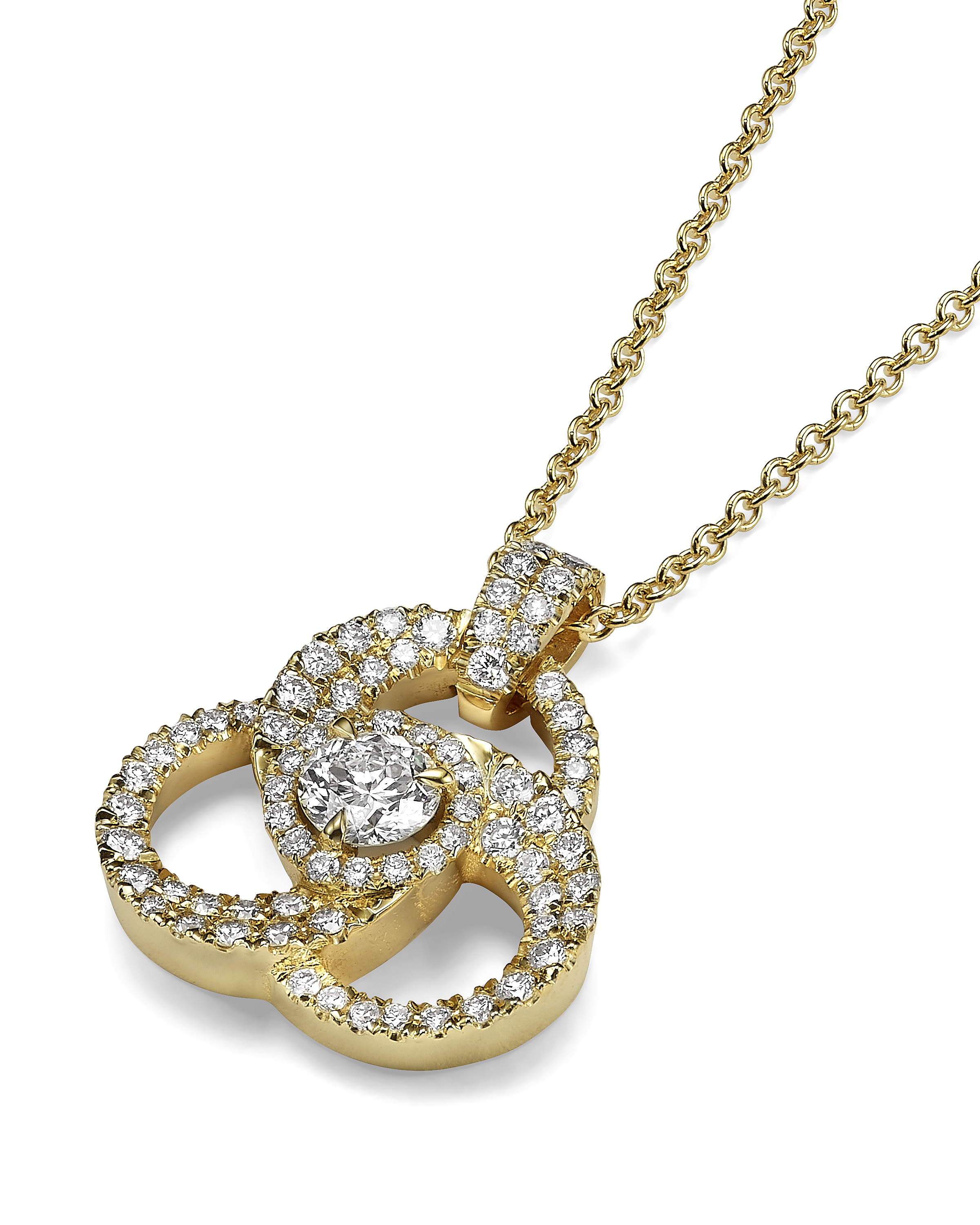 תליון יהלומים Signature Trefoil Knot