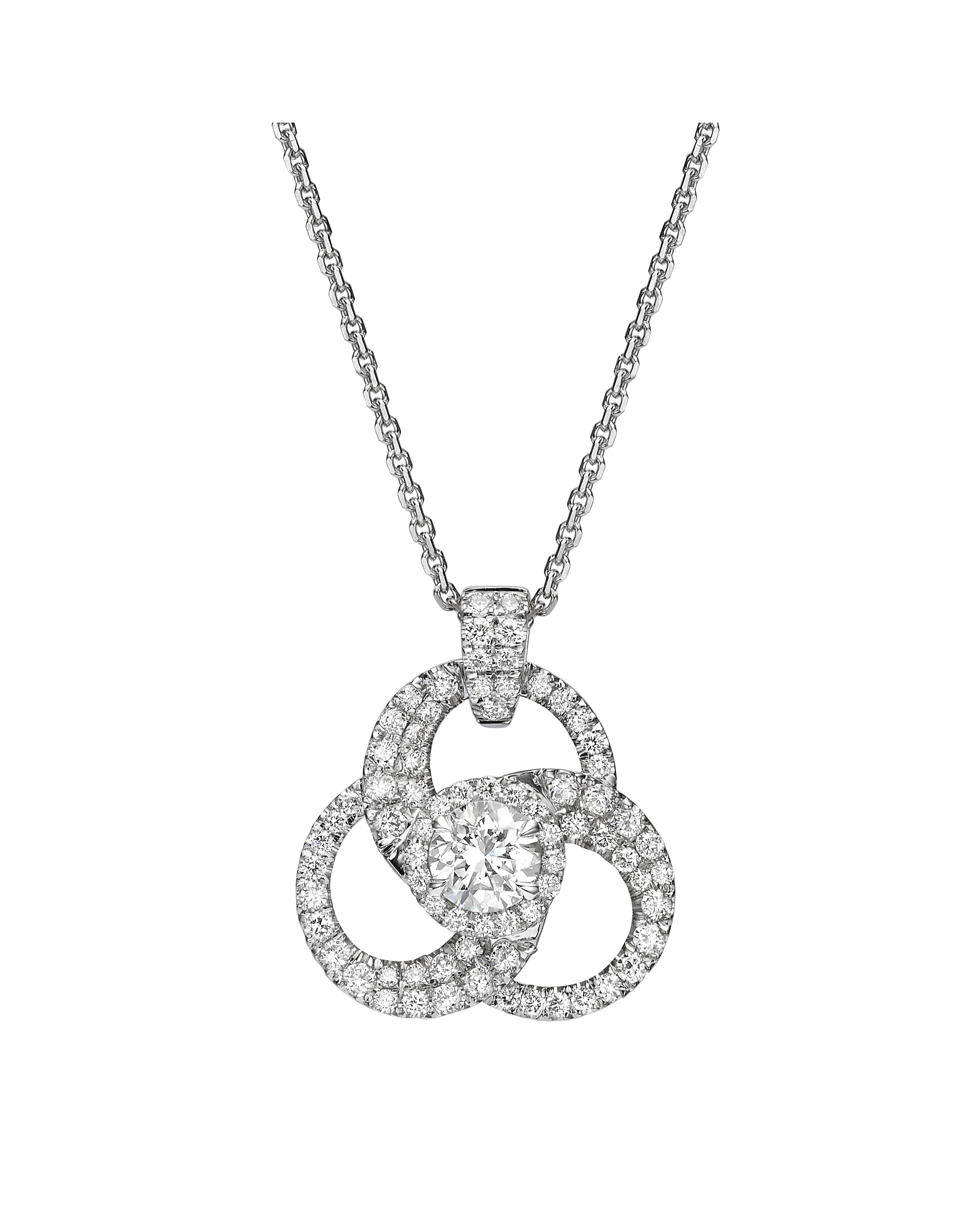תליון יהלומים Signature Trefoil Knot