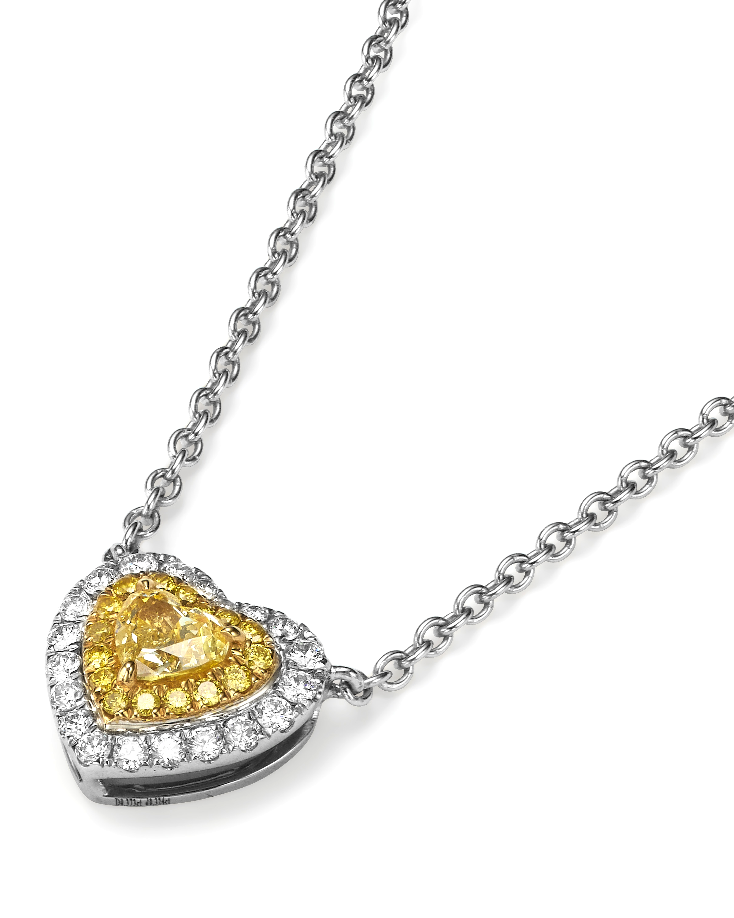 Splendor Heart Yellow Diamond Pendant