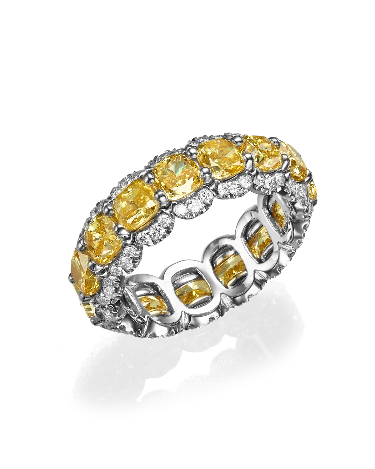 Colors of Love Fancy Intense Yellow Diamond Ring — diagonal packshot