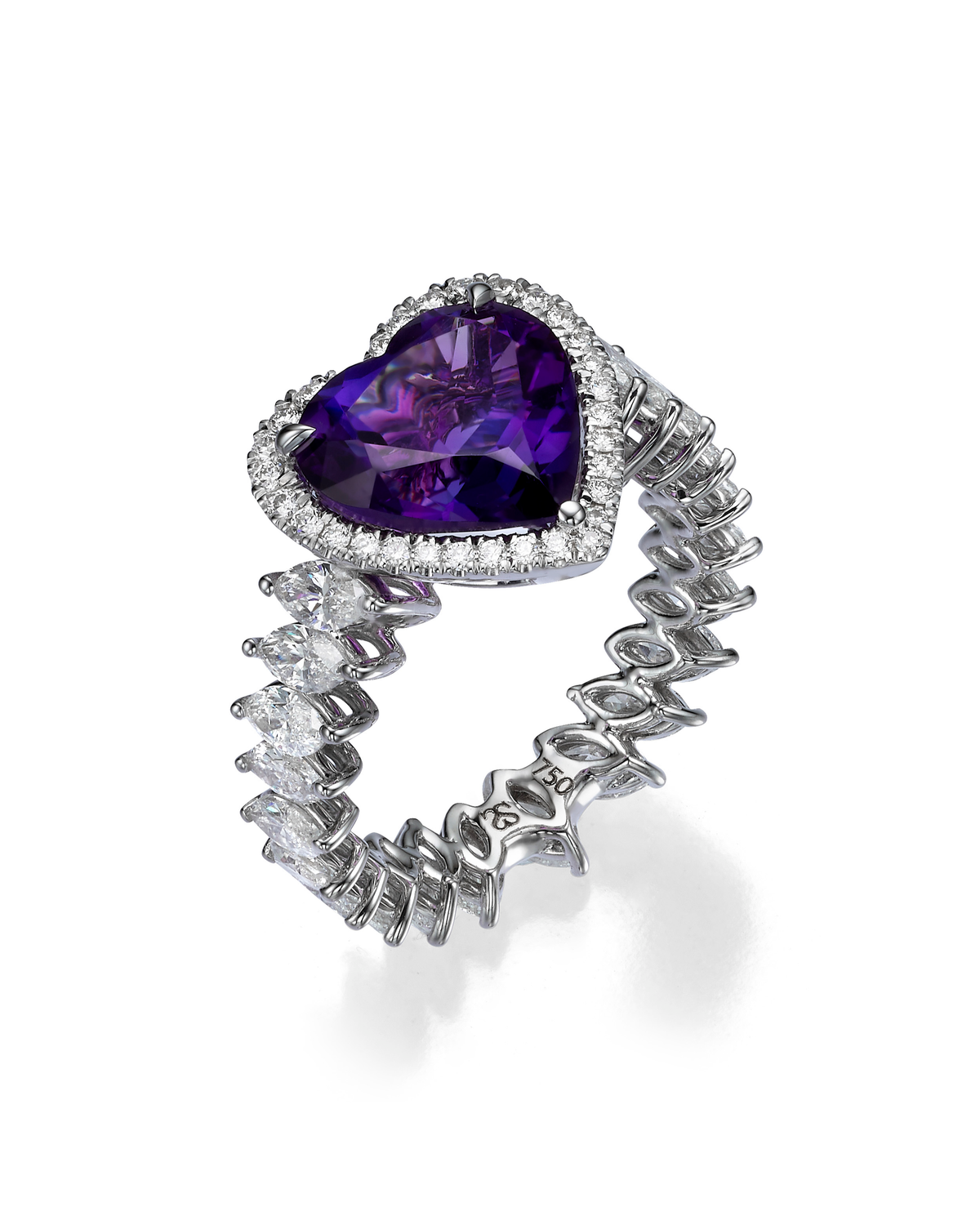 Colors of Love Purple Heart-Shaped Ring — front-facing packshot