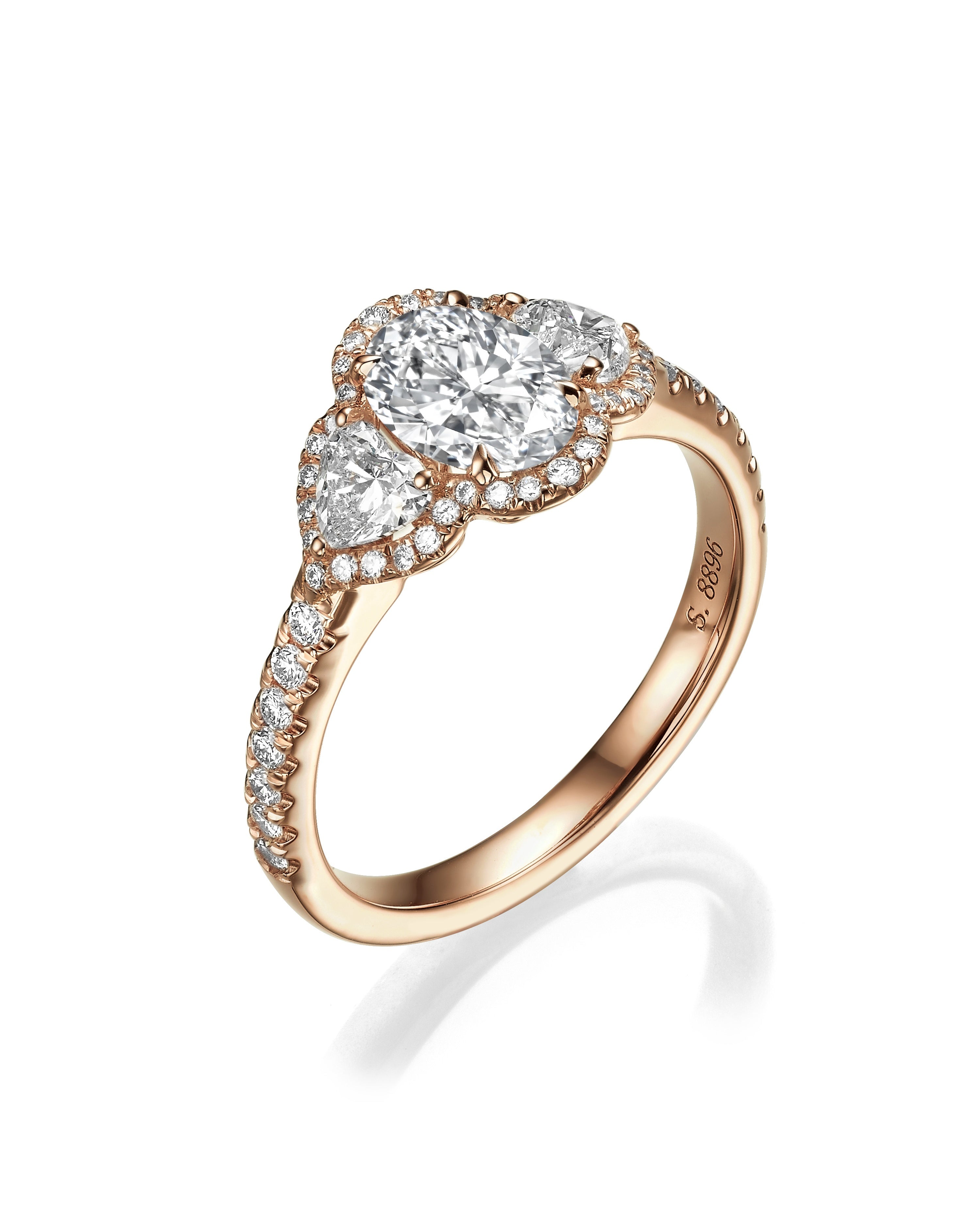 Comely Oval-Shaped Diamond Ring