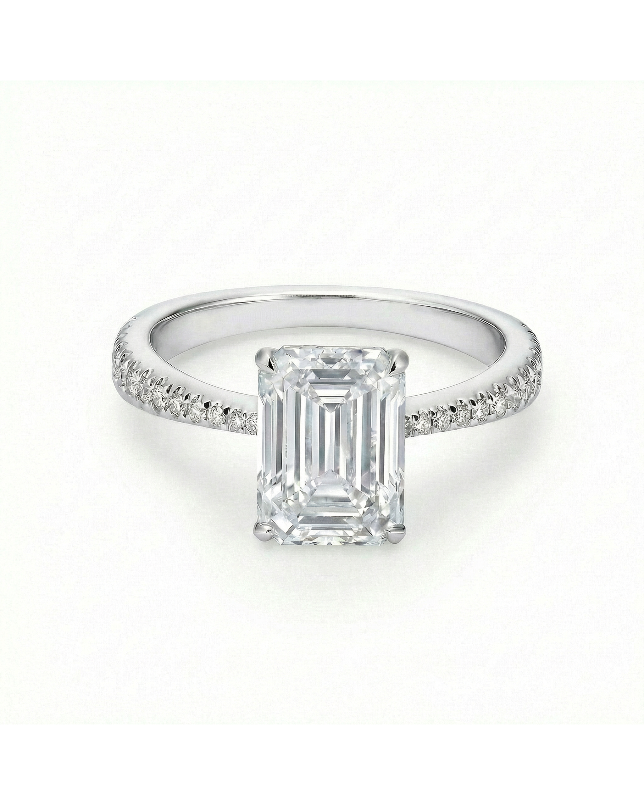 Grand Arrow Emerald-Shape Solitaire