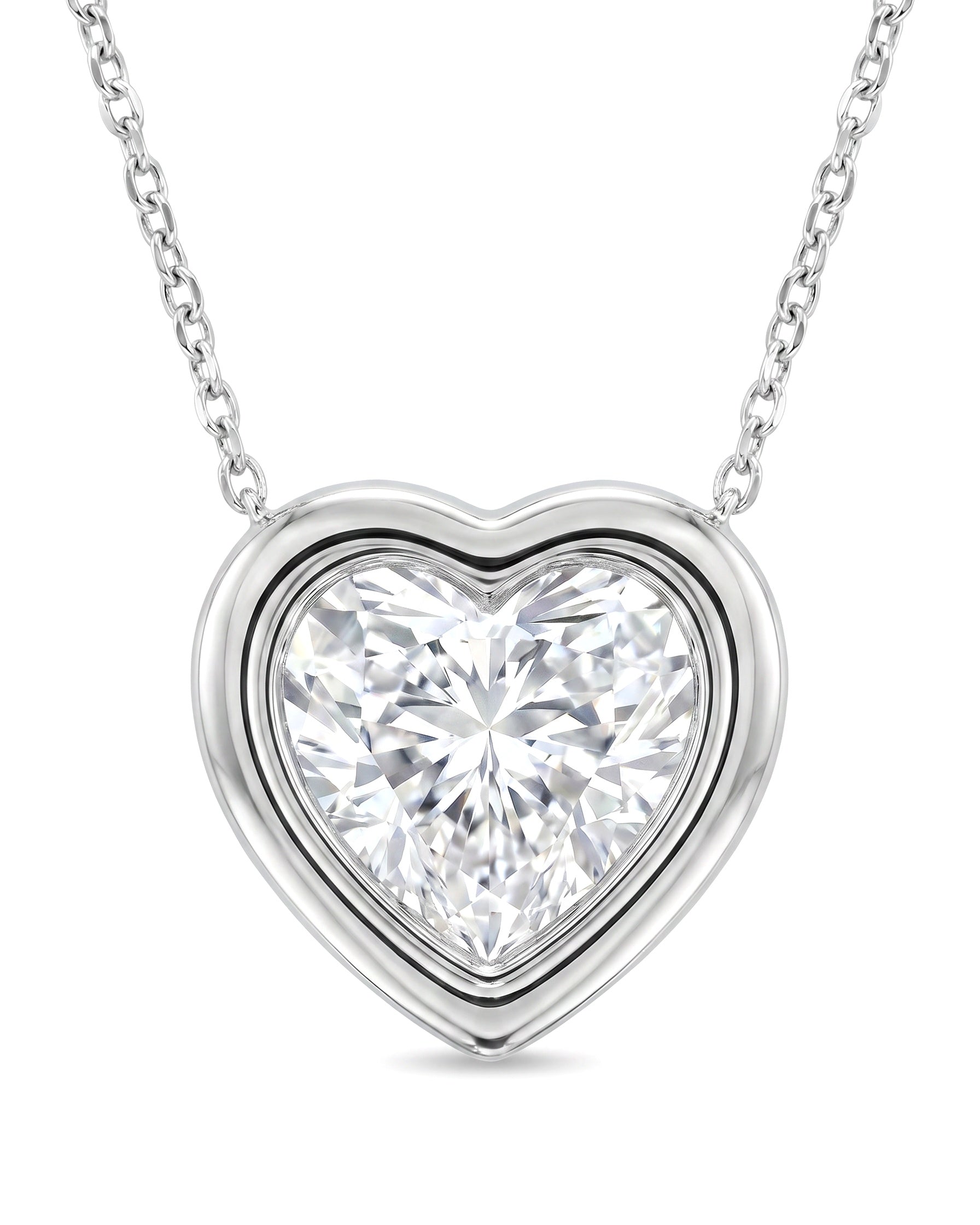 Signature crowned Heart Shape Diamond Pendant