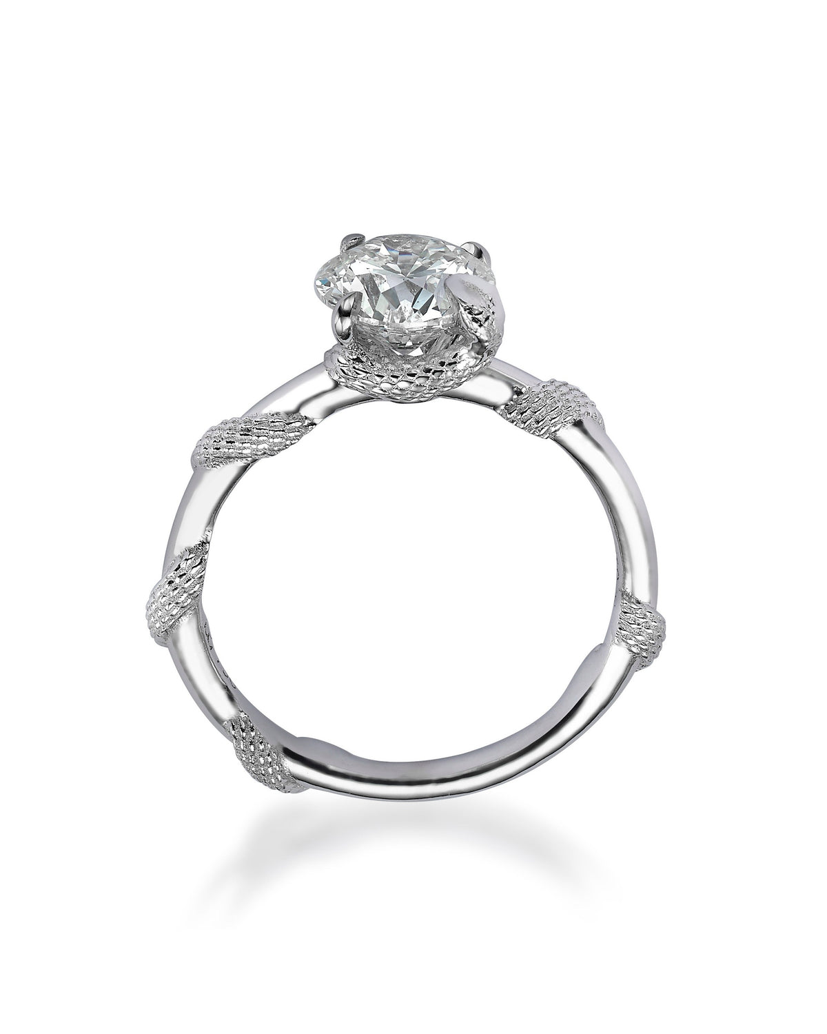 Adam and Eve Solitaire Diamond Ring