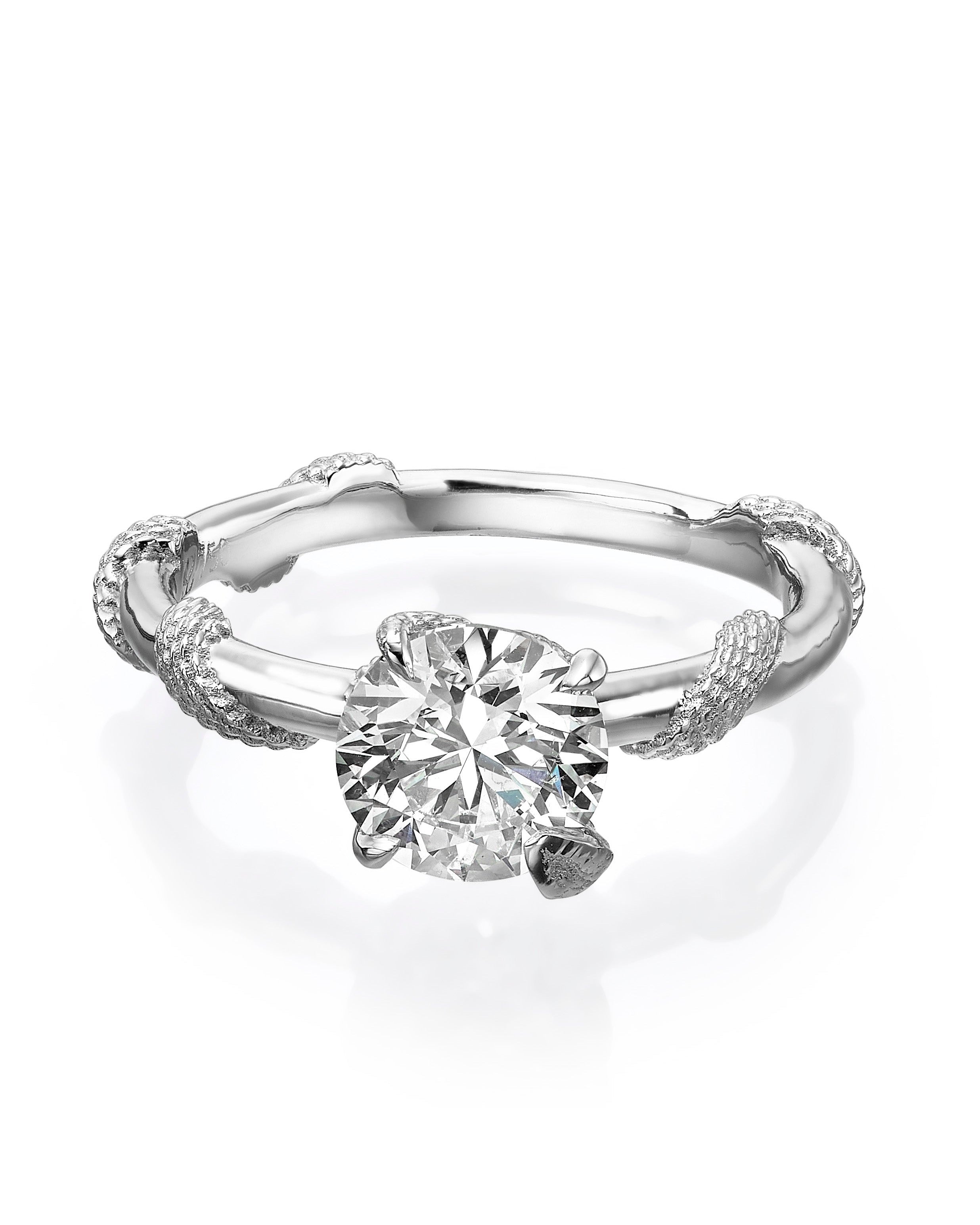 Adam and Eve Solitaire Diamond Ring