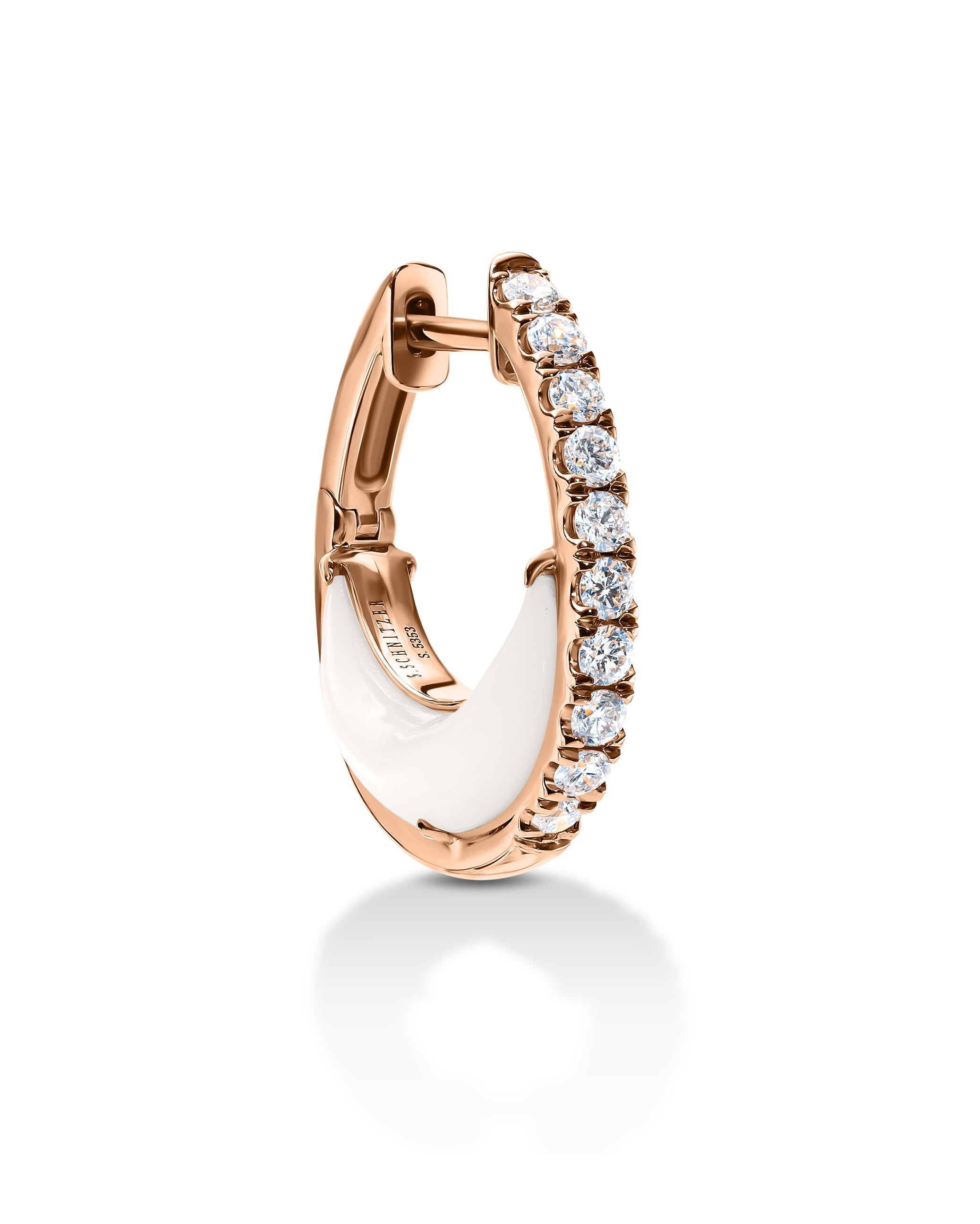 White Moon Diamond Earrings